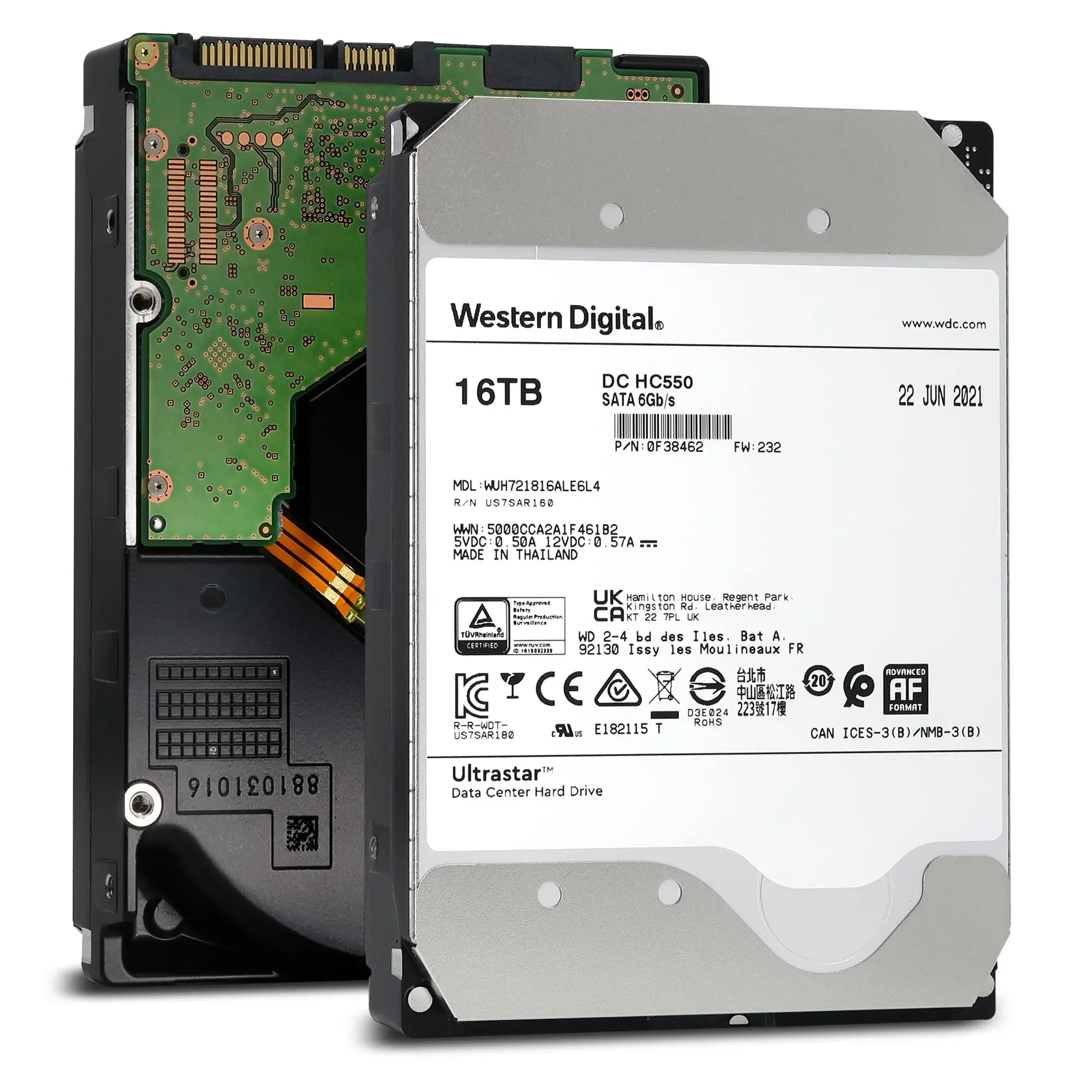 Western Digital 16 ТБ корпоративный жесткий диск WUH721816ALE6L4  CMR SATA 6 Гбит/с Ultrastar хранение центров данных